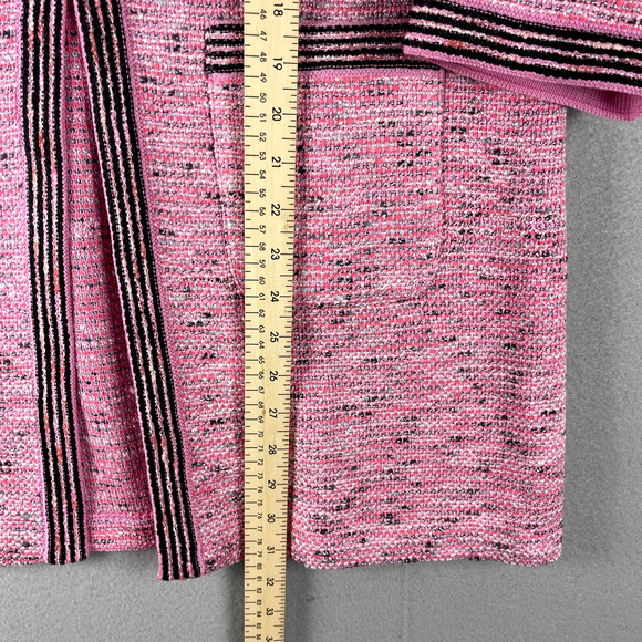 St.John For Mary Kay Long Tweed Jacket Womens 4 Pink Wool Classic Colorful NWT - Picture 6 of 16